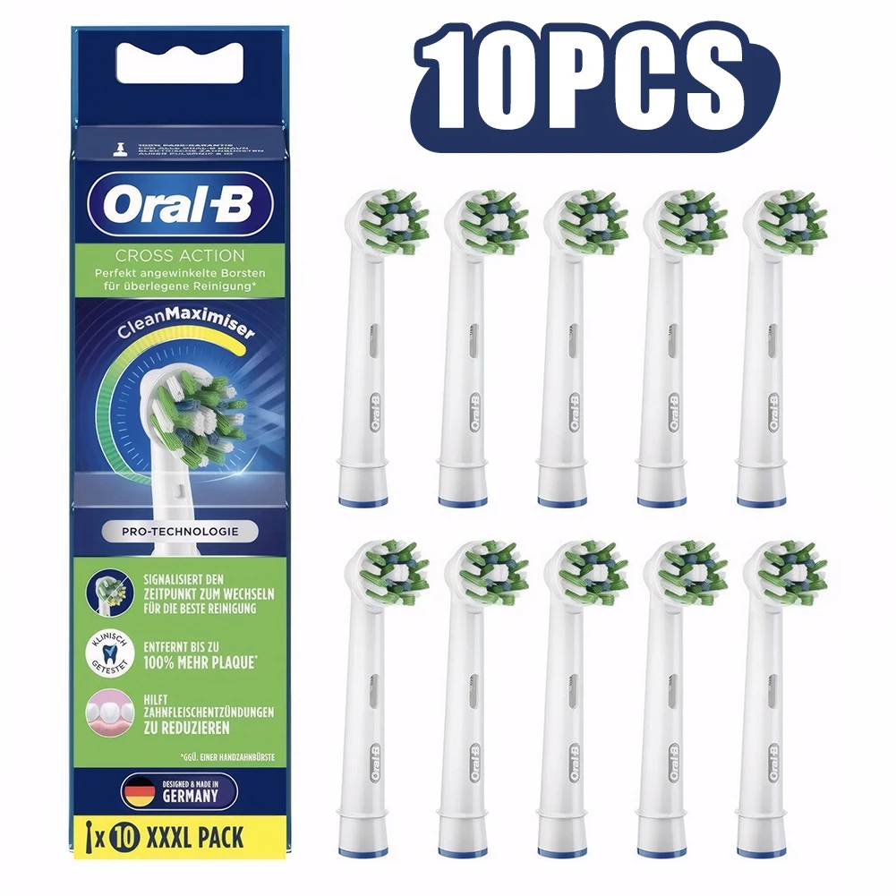 Original Oral B EB50 Brush Heads Cross Action 16 Degree Angle Spare Dental Nozzles for Electric Toothbrush D12/D16/DB4010/DB4510