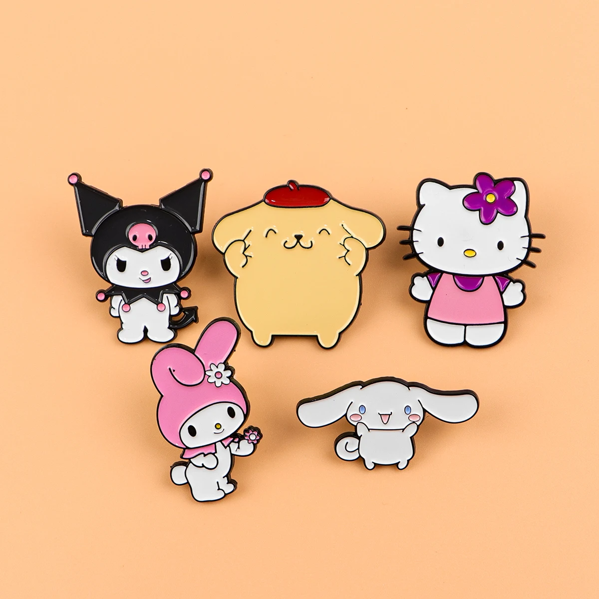 5 Stück niedliche Emaille-Anstecknadeln für Mädchen, Kawaii-Katzenbrosche für Mantel, Damenbroschen, modische Reversabzeichen, Schmuck, Geschenk für Freunde