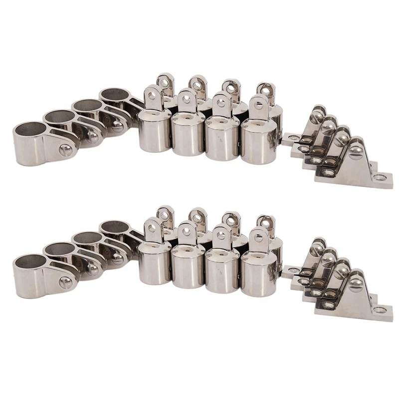 4 Bow 1 Inch Bimini Top Boat Stainless Steel Fittings Marine Hardware Set - 32 Piece Set Of Ss316 1 Inch(25Mm)