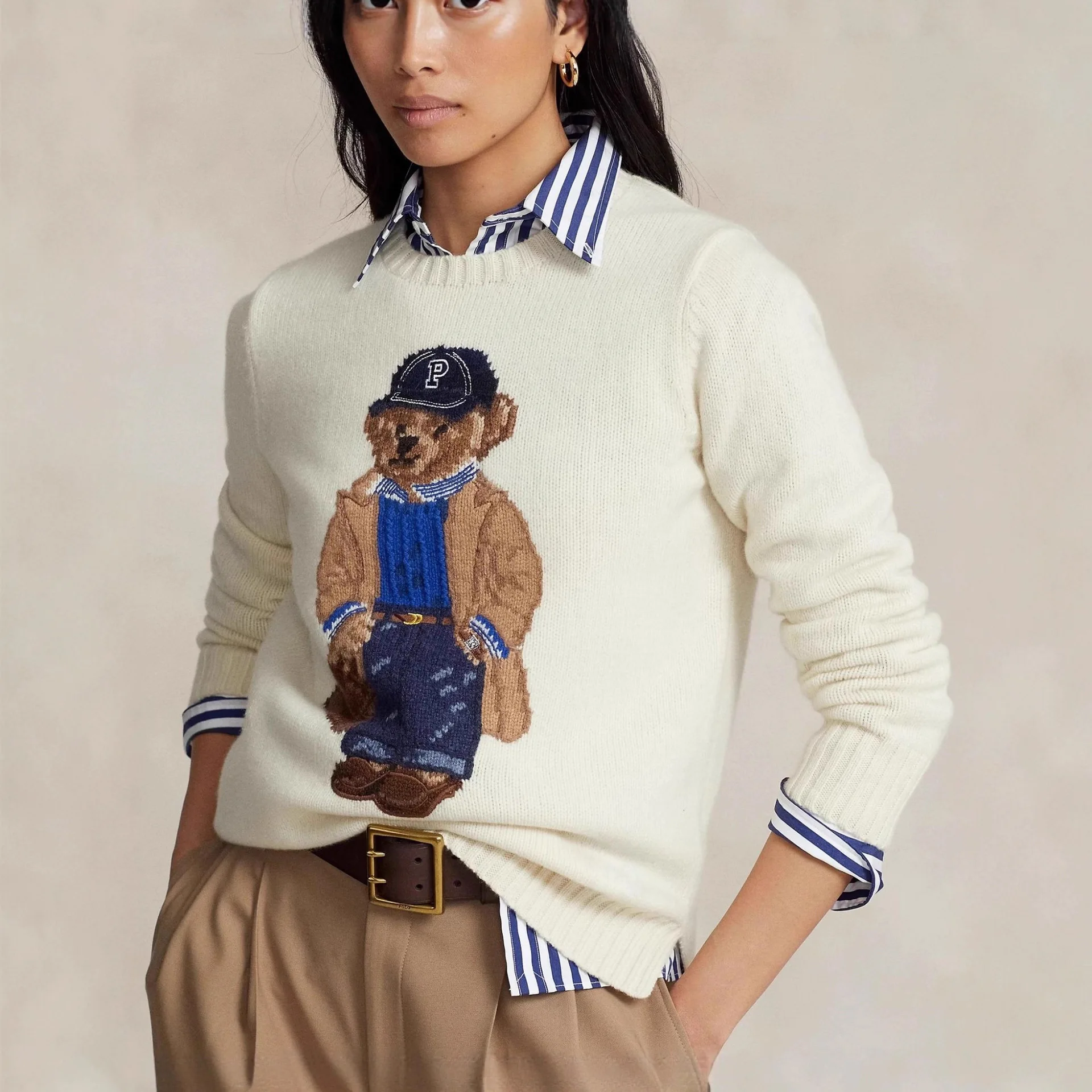 

Women's Tweed Knit Sweater 2026 New Vintage Style Hand Embroidered Elegant Cardigan Versatile Casual Chic Pullover