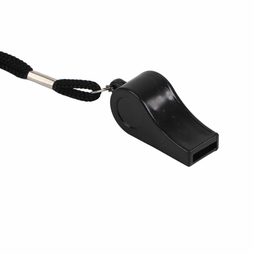 

Черный пластиковый свисток с ремешком, свисток для судей из АБС-пластика, свисток для тренеров, для спортивных мероприятий