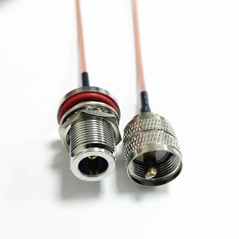 UHF (PL259) Male to N-Type Female Bulkhead Antenna Cable RG316 Coax Cable for Antenna Analyzer Ham Radio Transceiver