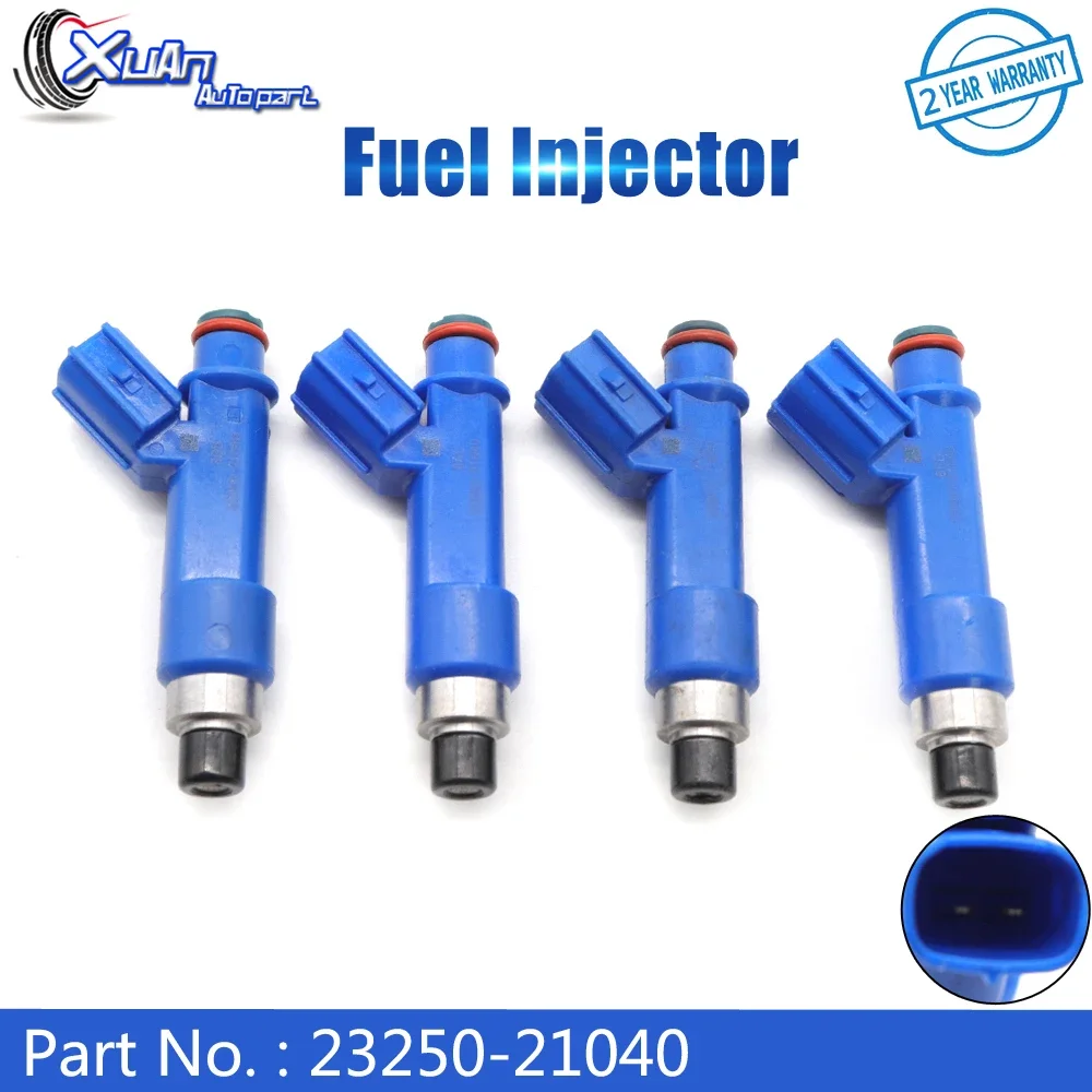 

XUAN 4pcs Car Fuel Injectors Nozzle 23250-21040 for Toyota Yaris 1.5L 2007-2017 2325021040 23209-21040