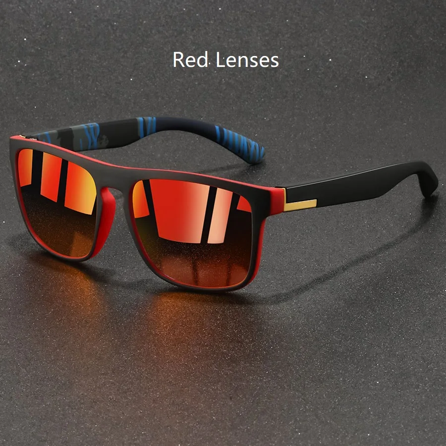Modische Vintage Quadratische Sonnenbrille für Männer und Frauen Angeln Fahren Luxus Marken-Designer Sonnenbrillen Retro Eyewear – Detail 8