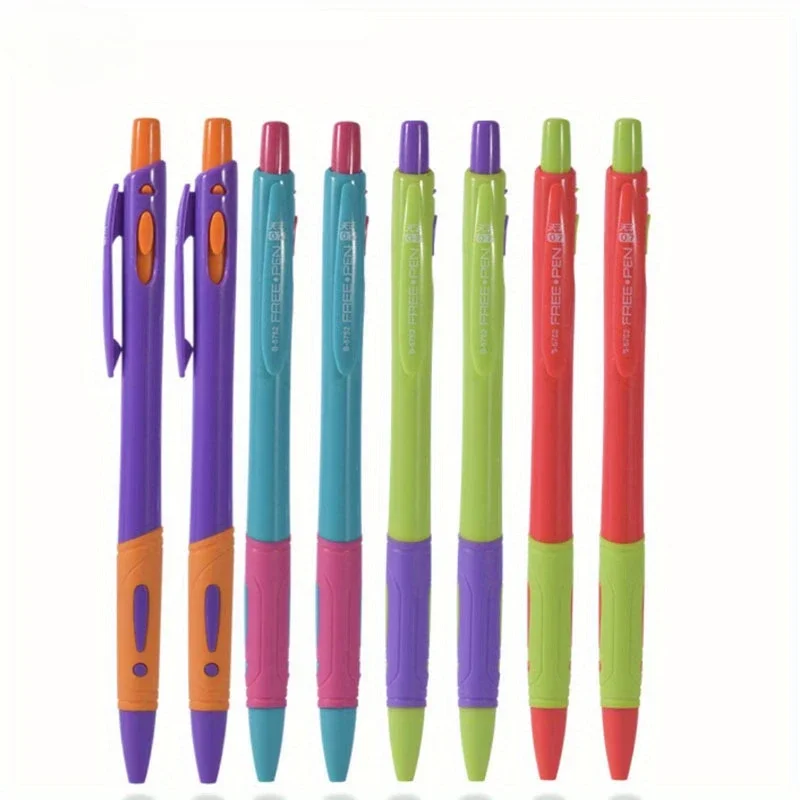 

4-Pack Retractable Ballpoint Pens with Comfortable Grips - Perfect for Students and Office Use Office Accessories