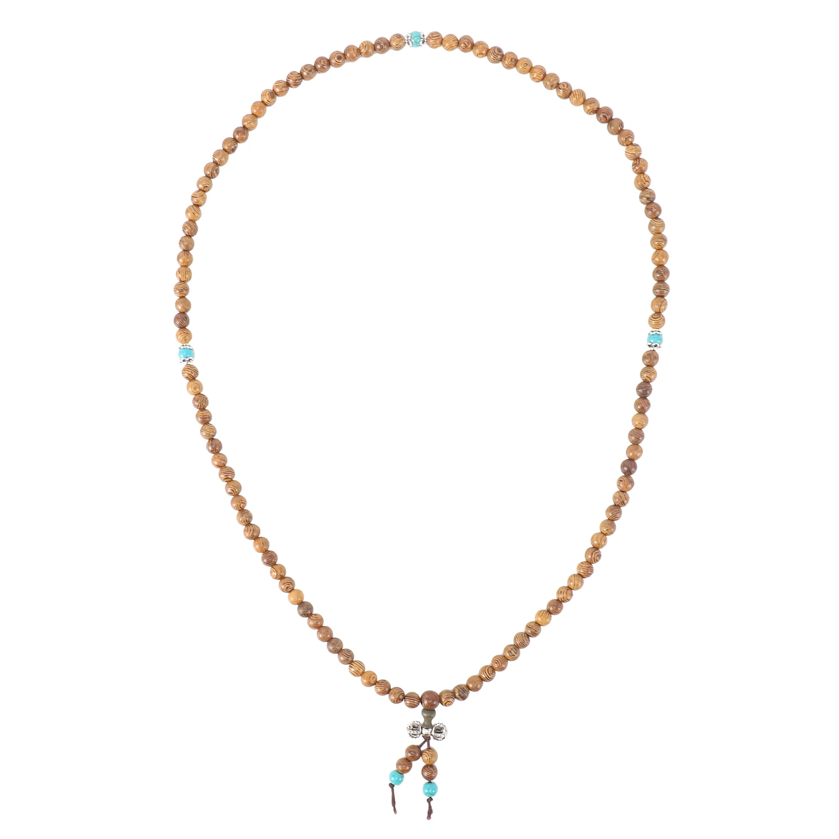 ABQR NUOVA collana con bracciale con perline di preghiera per meditazione Buddha buddista in legno di sandalo 108
