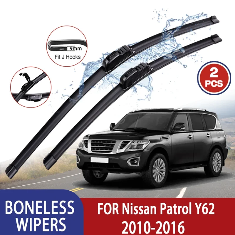 Premium High Quality For Nissan Patrol Y62 2010-2016 Car U-type Soft Rubber Boneless Wiper - HD Quiet Durable 24