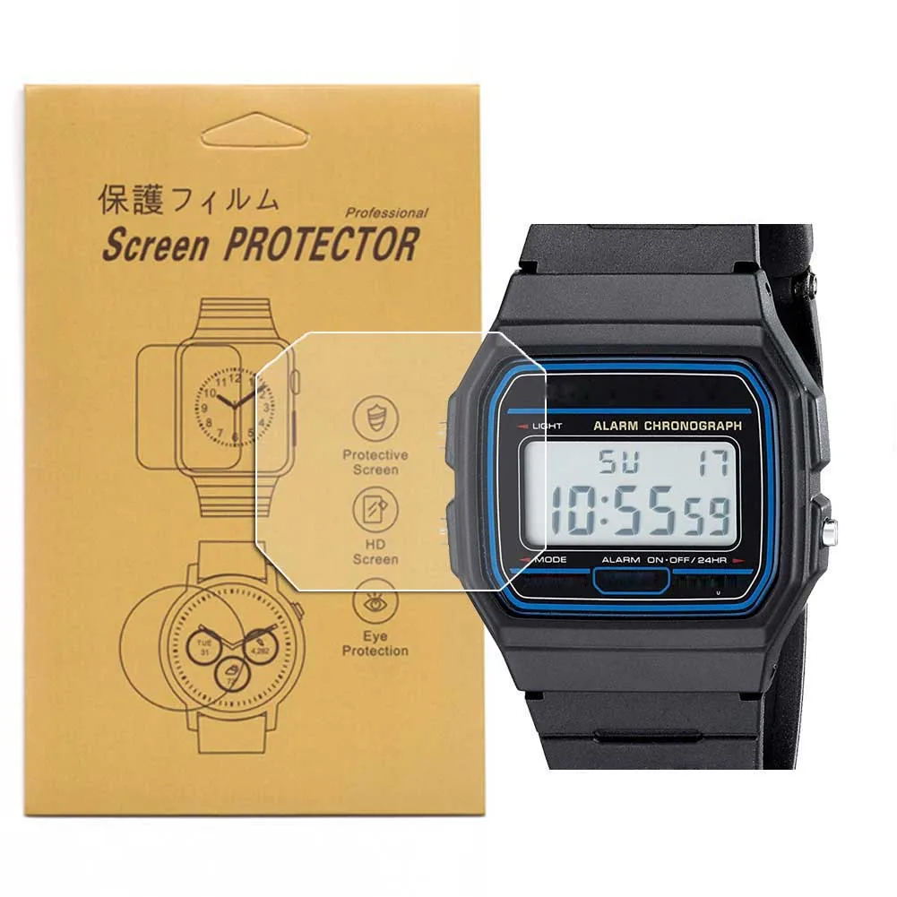 3 шт. для ABL100 F91W AE-1200 A158 A159 A168 A178 F-84 F-105 F-108 W-217 W-218 GX-56 GBX-100 DW-5600 TPU Nano Защитная пленка Фото №2