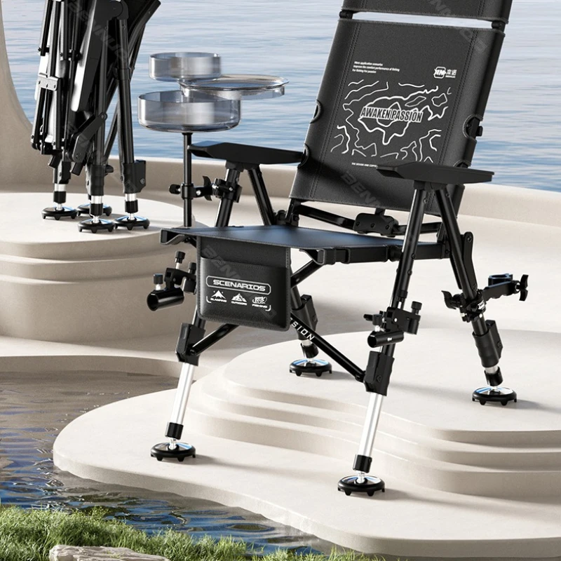 Foldable Fishing Chair Ultra Light Portable All Terrain Outdoor Angling Seat Compact Camping Wild Fishing Equipment for Anglers image 5