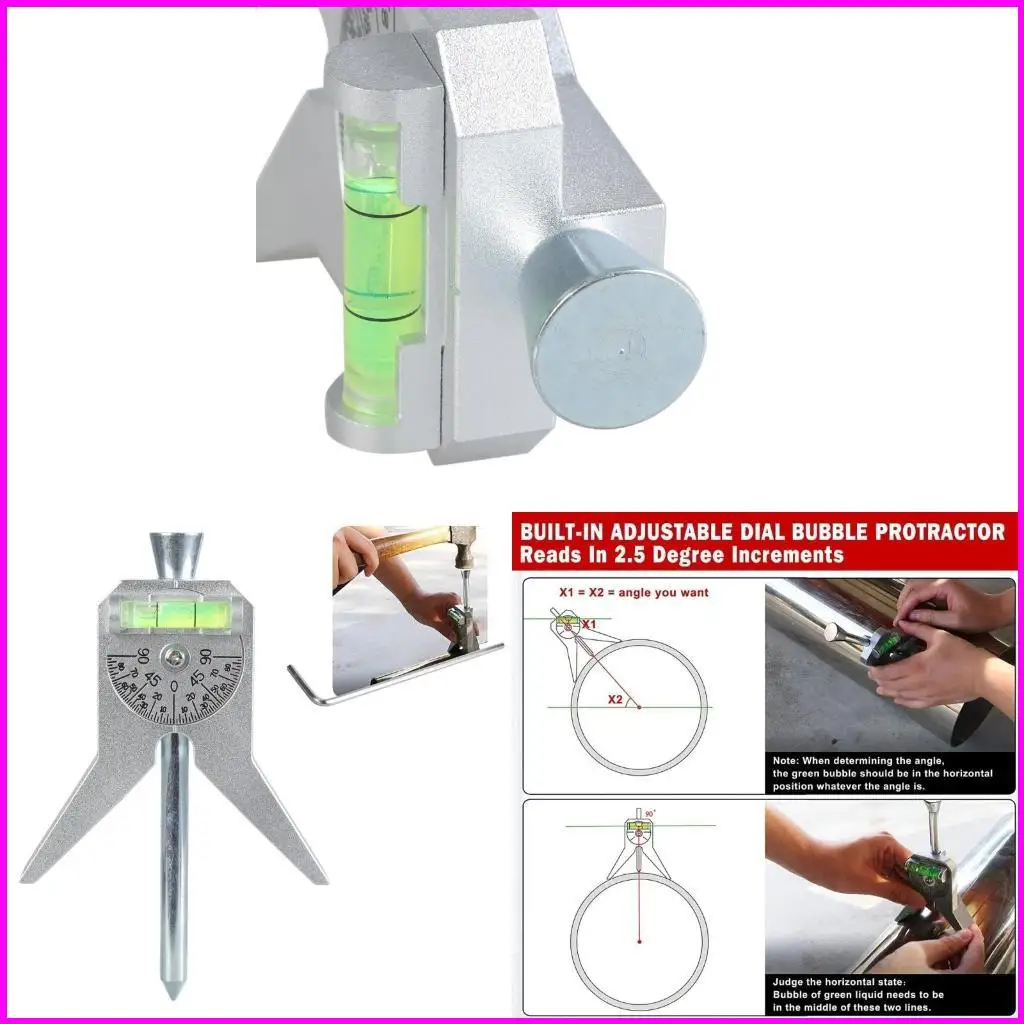 

Manual Pipe Center Finder Marker Tool Plumbing Contractor Welding Bubble Leveler