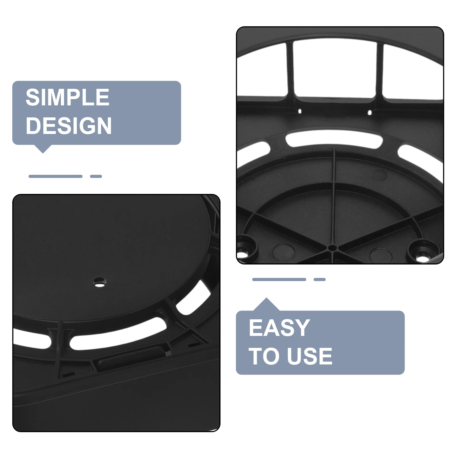 

Box Wall Mount Bracket for Black Holder Compact Design Tool Free Installation Storage Rack