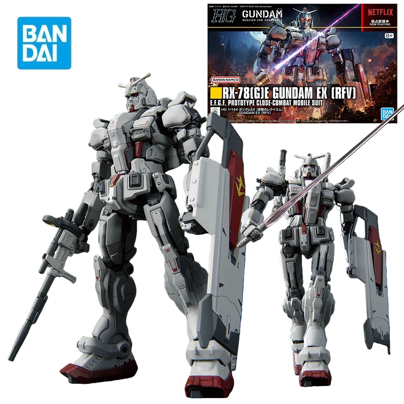 

BANDAI HG 1/144 255 RX-78(G)E GUNDAM EX Фигурки Gundam: Requiem for Vengeance Аниме Модель Комплект Игрушки для Мальчиков Коллекция