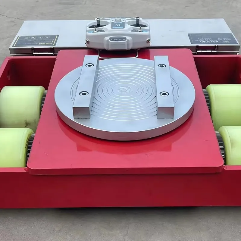 New 40T Electric Roller Cargo Trolley with Lithium Battery 4X4 Driving Polyurethane Casters and Remote Control