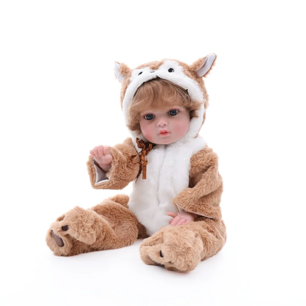 

Cloveray 20 inch Full Body Vinyl Realistic Reborn Baby Doll Super Soft Vinyl Doll Handmade High-quality Original Kid Xmas Gift