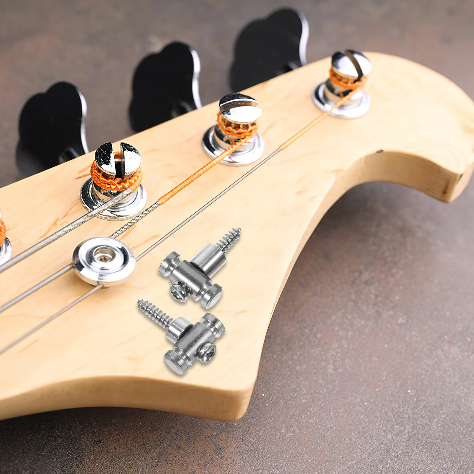 

2 Pcs String Press Guitar Retainer Electric Lock Buckle Accessories Musical Instrument