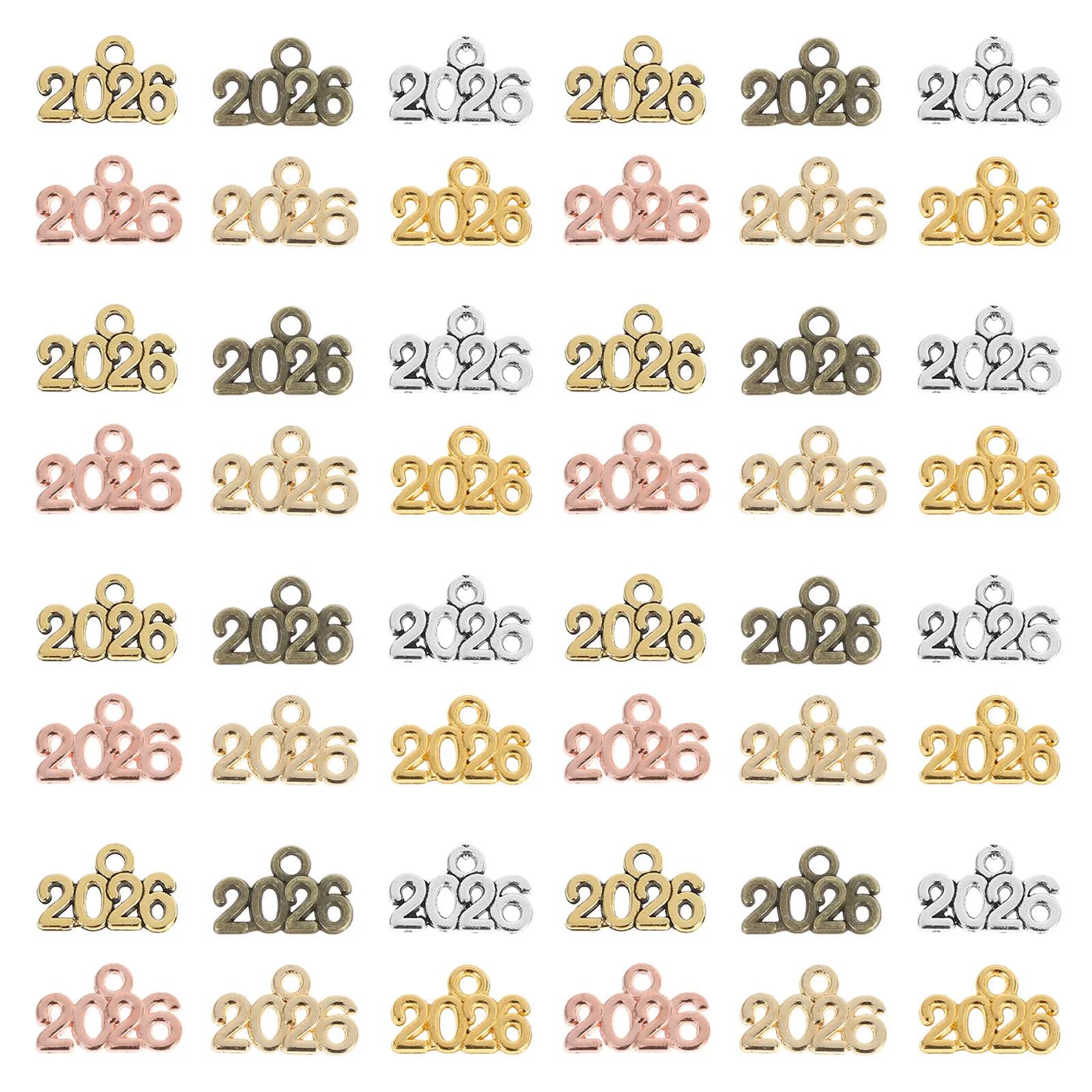 لتقوم بها بنفسك المفاتيح لوازم 120 قطعة 2026 سبيكة قلادة جالبة للحظ المعلقات الزخرفية الصغيرة لصنع المجوهرات حسن الحظ سحر شرابة هدية #1