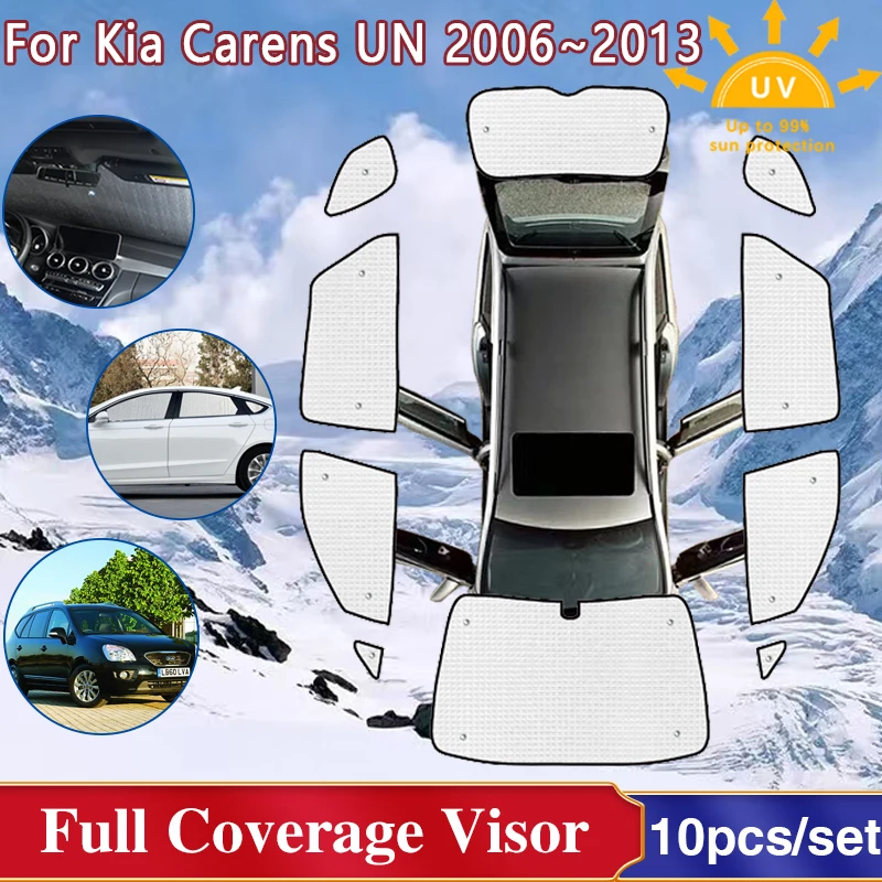 Car Windows Full Coverages Sunshades For Kia Carens UN Euro Rondo Rondo7 2006~2013 Windshield Shaby Visor Auto Accessories 2012