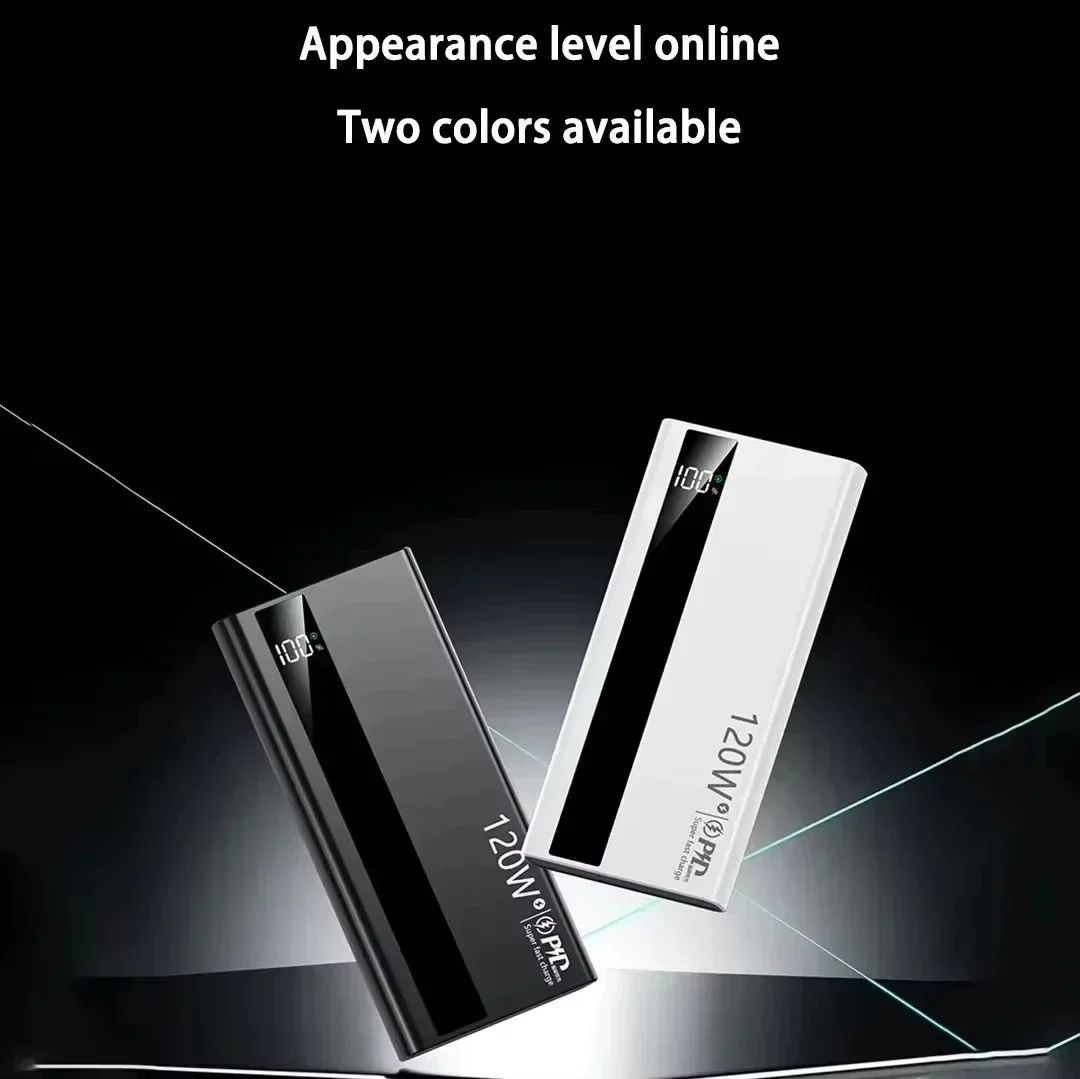 Lenovo 2026 1000000mAh Large Capacity Power Bank 120W Fast Charging Digital Display Outdoor Power Supply for Huawei iPhone view 6