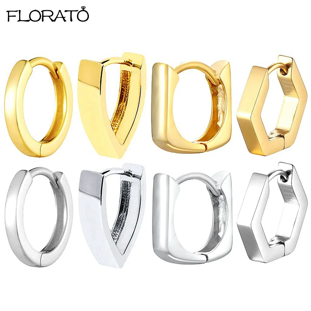 

Retro Loop Design Drop Earrings Gold Silver Color Geometric Round Earrings for Women Girls Punk Hip Hop Fashion Jewelry Gifts