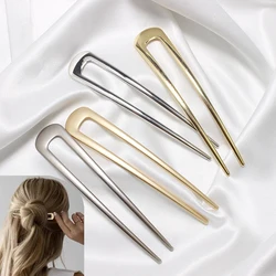 Simple U Shape Hair Clips Pins for Women Girls Metal Hair Sticks Bride Hair Styling Accessories Hairpins Barrettes Wholesale