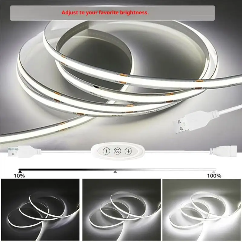 {MX} 5V 2A 10-level Dimming Power Cable For LED Light 3-Key USB Dimmer Switch Desk Lamp Controller Cable Night Light