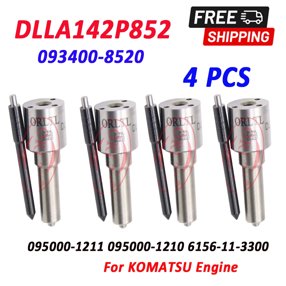 093400-8520 ORLTL New Nozzle DLLA 142P852 Common Rail Injector DLLA 142 P 852 Diesel Fuel 095000-1211 For KOMATSU 6156-11-3300