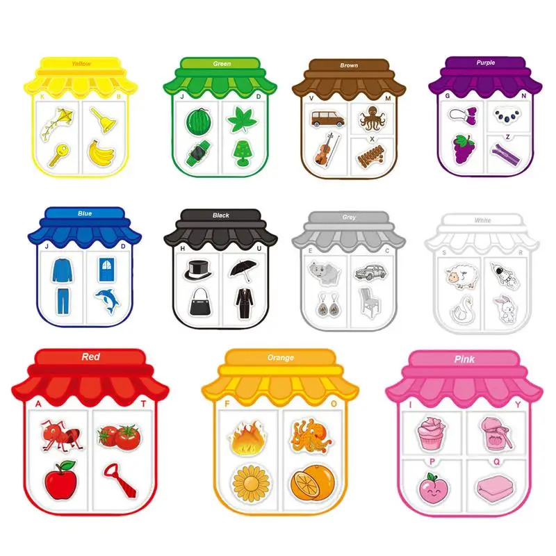 

Color Craft Magnets For Fridge Color Recognition Magnetic Sorting Set Preschool Educational Toy Letters Learning Game For Kids 3