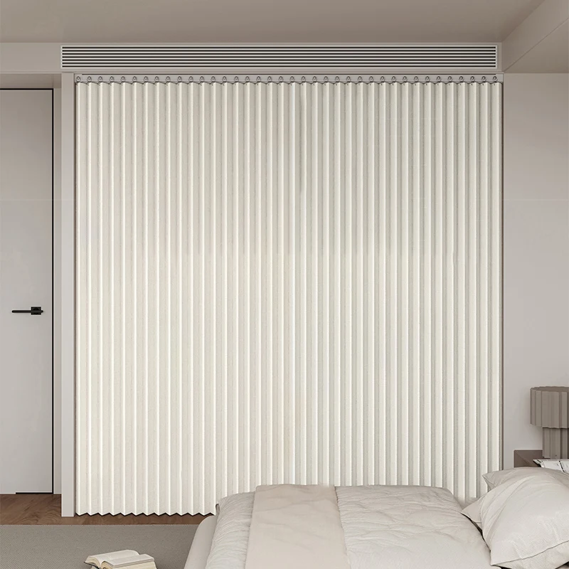 Simple Foldable Partition Curtain, Thick Fabric Room Divider, Living Room Kitchen Partition, Easy Clean