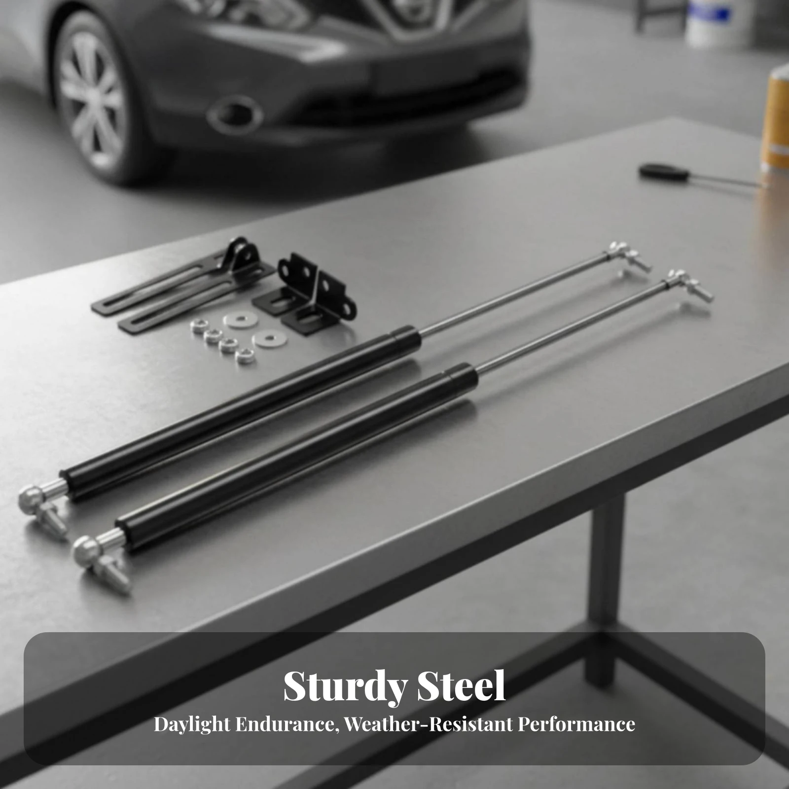 Hood Gas Spring Support Assembly Left and Right Hood Lift Support Auto Part Easy to Install Hardware Metal for Drivers