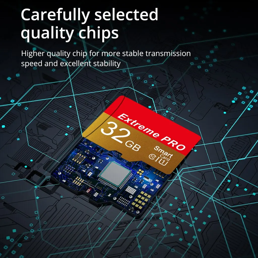 Extreme PRO Mini TF Memory Card 32GB U1 Flash TF Card ad alta velocità per TV Drone Computer 32G TF Card A1