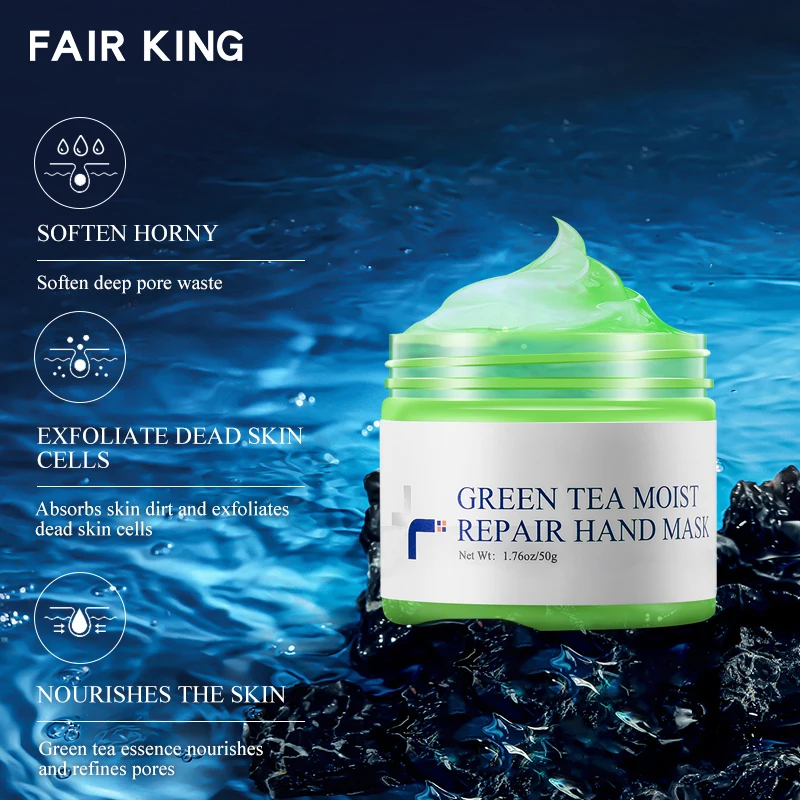 Green Tea Moisturizing Hand Wax Whitening Skin Hand Mask Repair Exfoliating Calluses Film Anti-Aging Hand Skin Treatment Cream