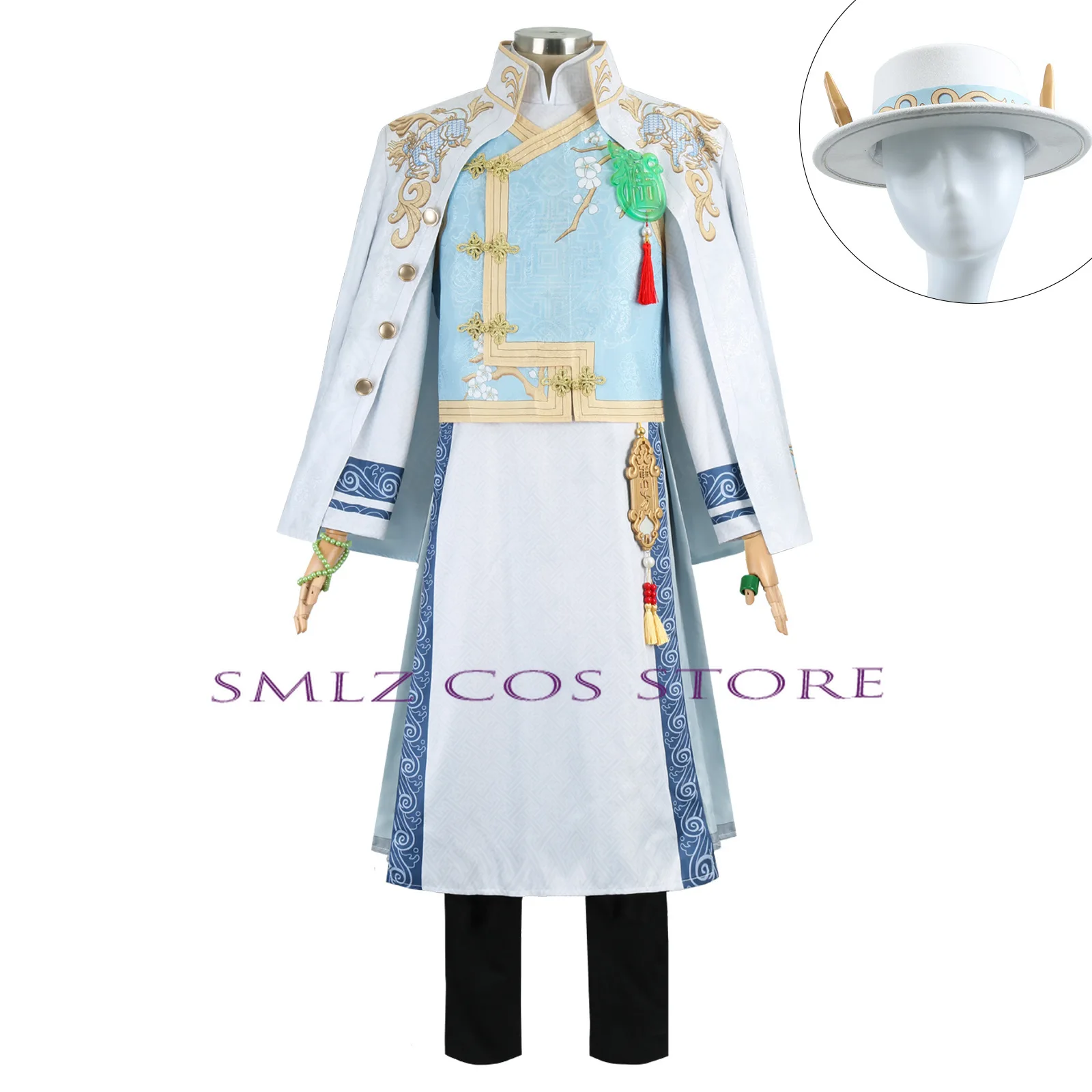 Game Identity V White Guard/Black Guard QiLin Of The East Fashion Suit Handsome Cosplay Costume Halloween Party Outfit for Man