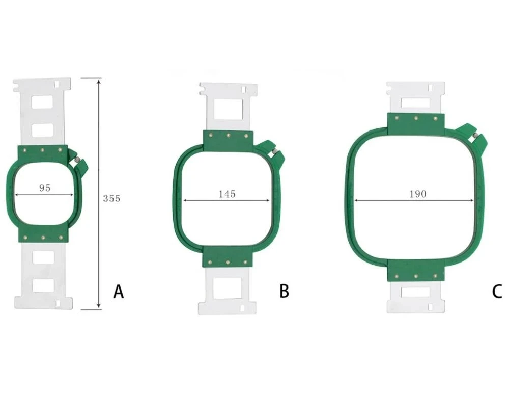 355MM Succession Embroidery Square Set Frame Embroidery Hoops Plastic Cross Stitch Hoop Sewing Machine Parts Accessories