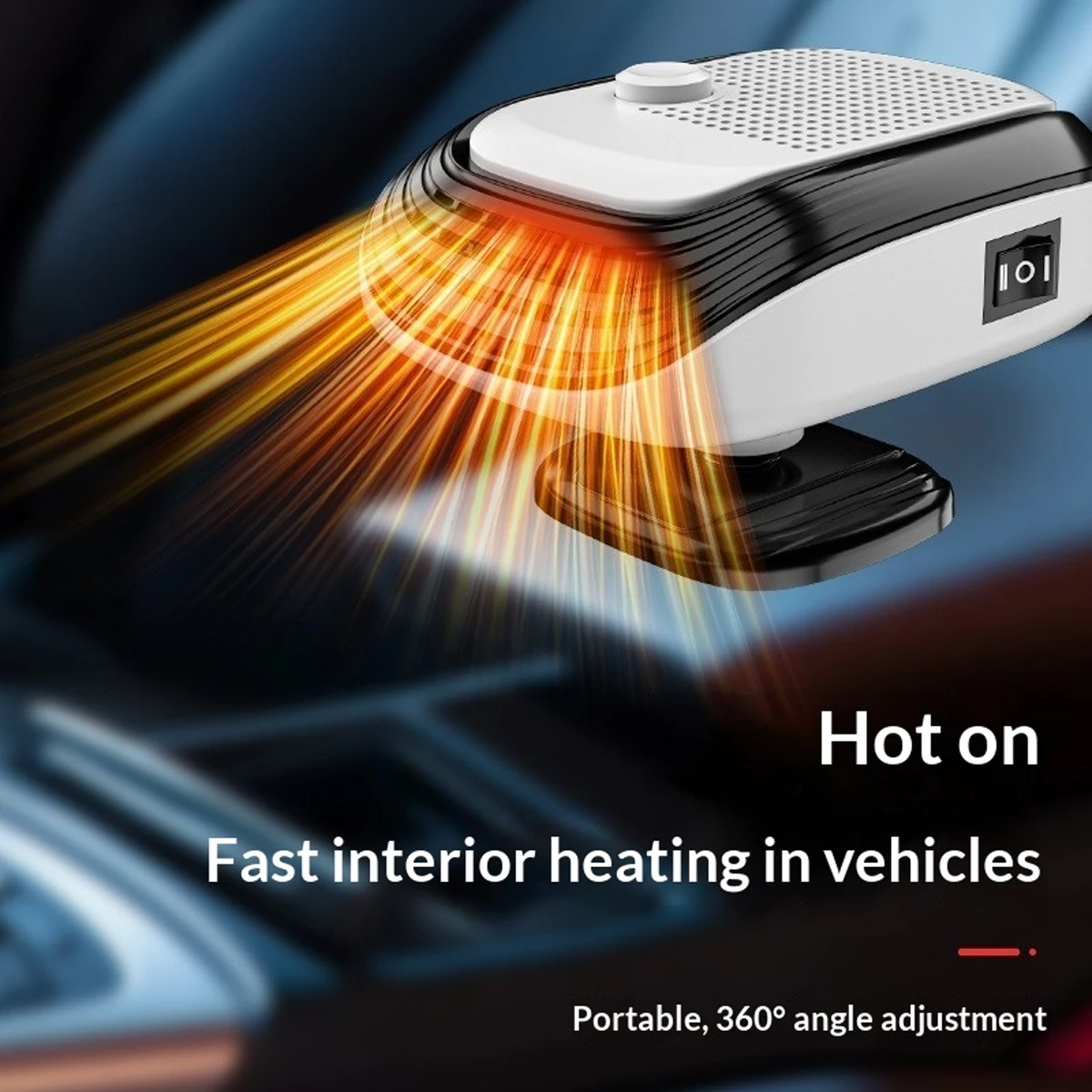 Portable Car Heater Convenient Heating And With Car Defrost Rotating Car Efficient Defogging With Cooling Defrost