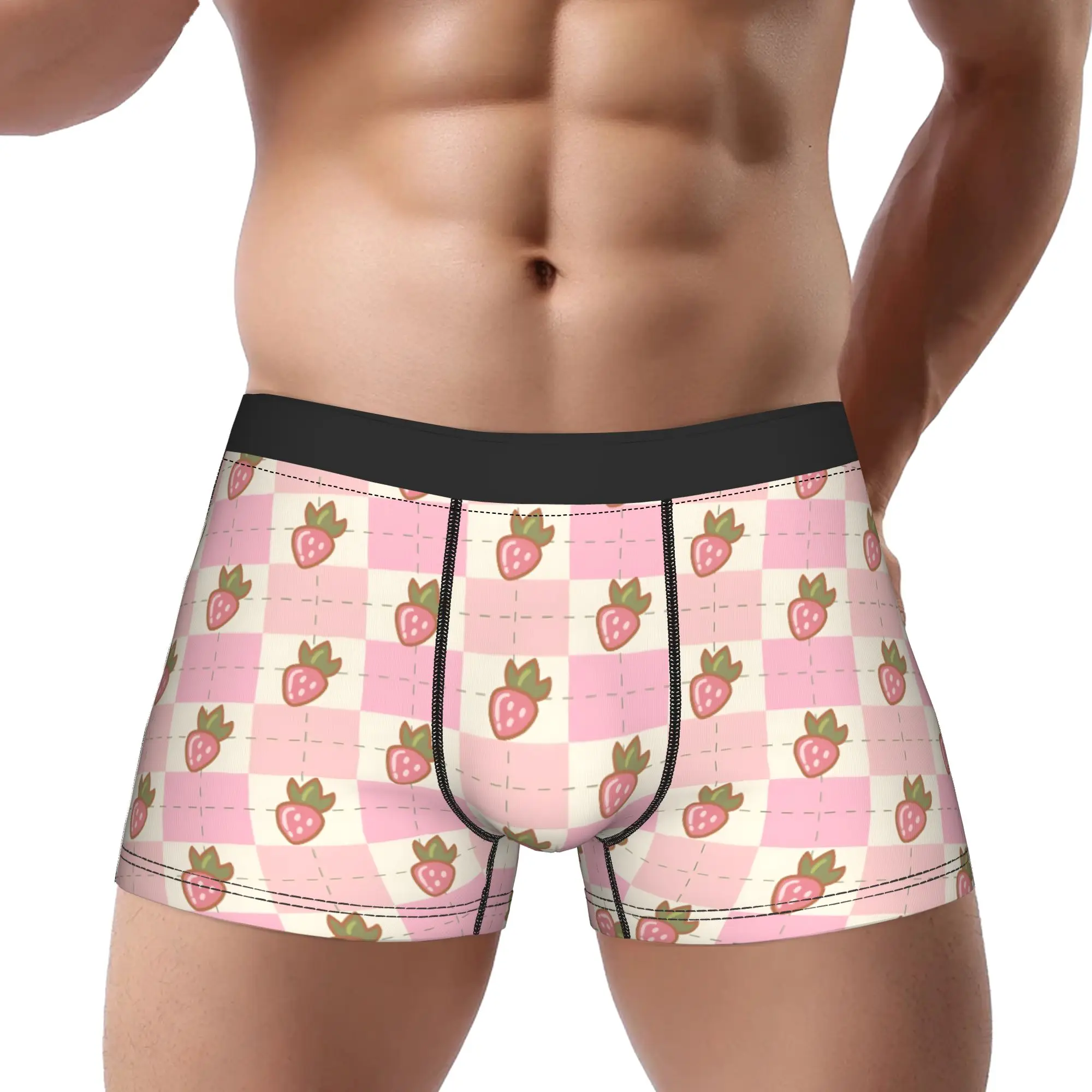 

strawberry pattern boxers adults 18 plus Underpants Breathbale Panties Male Underwear Print Shorts Boxer Briefs