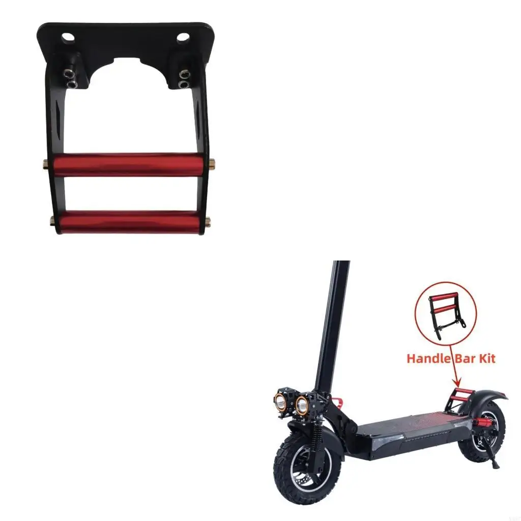 Scooter Rear Foot Support for Electric Scooter Replacement Metal Handle Bar Rear Bracket Weatherproof Enhances Control