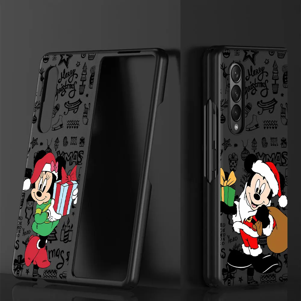 Świąteczne etui Disney Mickey Minnie do Samsung Galaxy Z Fold6 Z Fold3 ZFold4 Z Fold5 5G Z Fold4 5G Coque Bumper Cover