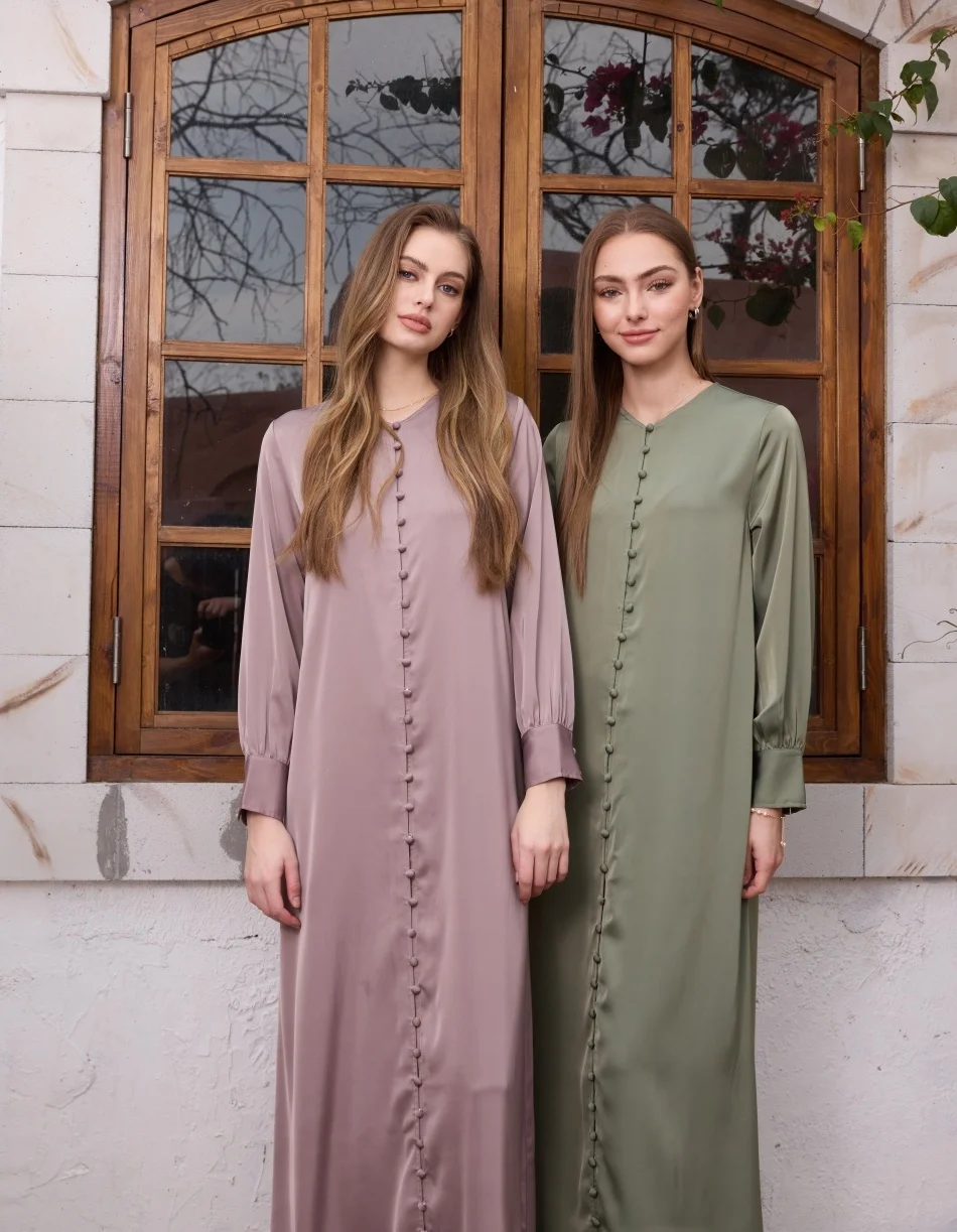 AS SS26 light satin ball buttons dress lightweight super comfortable fabric dressy woman clothes