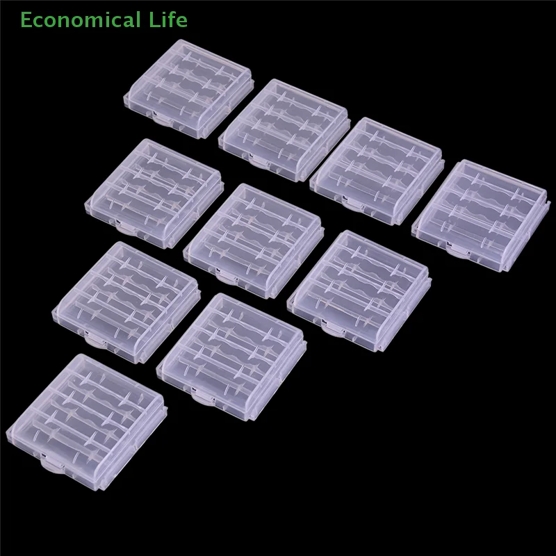 10x Plastic Case Holder Storage Box Cover For Rechargeable AA AAA Batteries