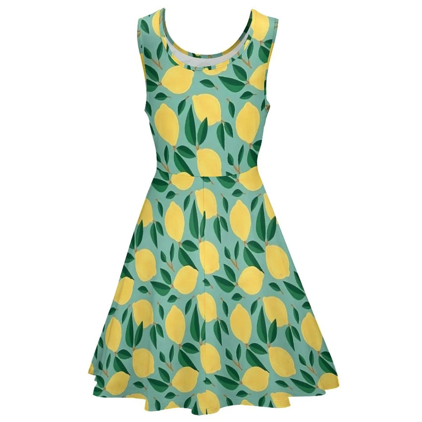 Robe de plage à imprimé de fruits pour femmes, Marley, citron, mode féminine, robe de skate, graphique, cadeau éducatif