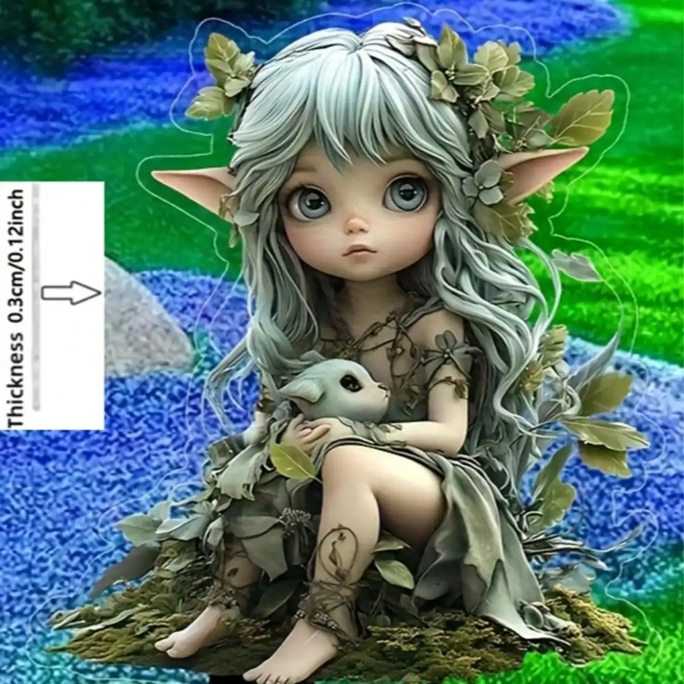 1PCS Charming Elf Girl Outdoor Decoration Pile Suitable for Courtyard and Lawn Decoration Garden Decoration Fantasy Garden Theme