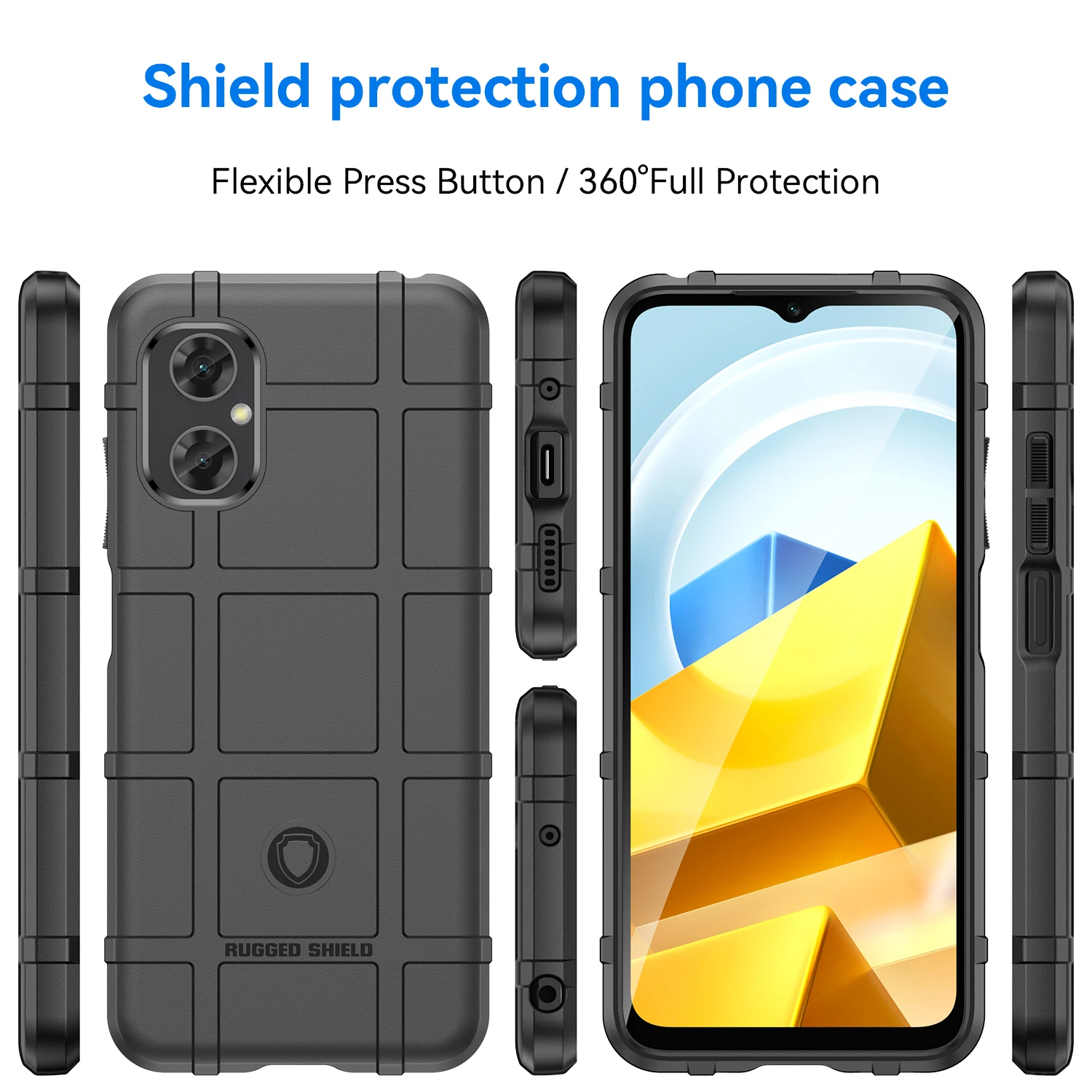 For Mi Poco M4 5G redmi note 11r Armor Shield Case Soft Silicone Back Cover for redmi 11prime poco m5 4g Anti Knock Phone Cases