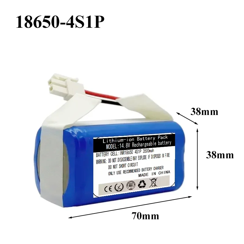 

2600mAh 14.4V/14.8V Lithium Battery Replacement for ILife Robot Vacuum Cleaner A4 A4s V7 V7s Plus, INR18650 M26 Compatible