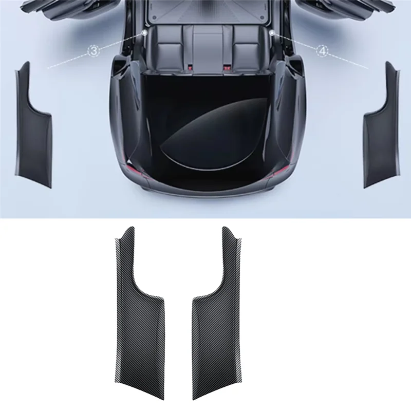 بقوة عتبة الباب الخلفي للسيارة شرائط عتبة الباب الخلفي حماية قطاع مقعد مكافحة ركلة وسادة ركن الحرس ل تسلا نموذج Y 2021-2024