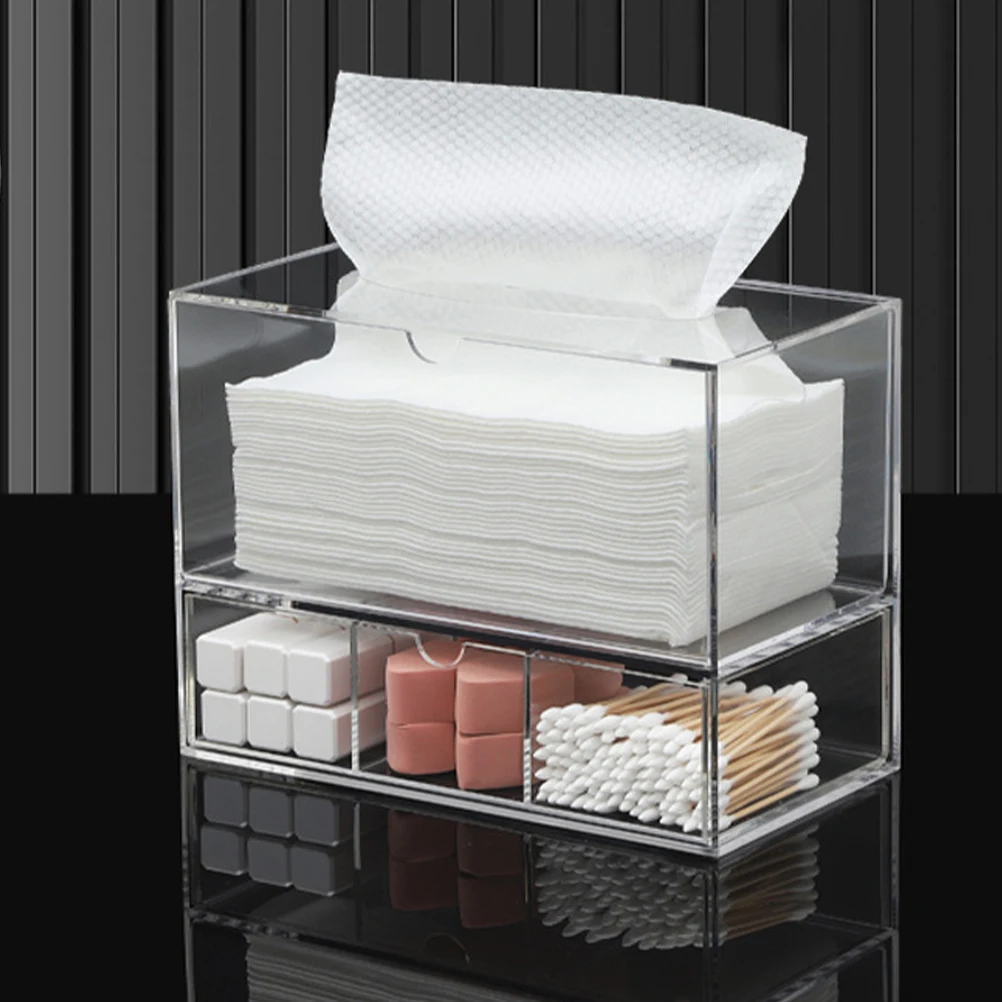 

Cosmetics Organizer Clear Acrylic Boxes Multi-functional Storage Household Vanity Laundry Room Dryer Sheets Container Stationery