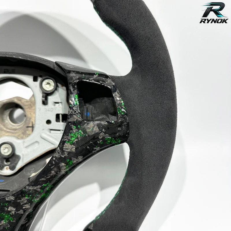 Multiple Options Green Forged Carbon Fiber Leather Car Steering Wheel for bmw E90 E91 E92 E93 E81 E82 E87 E88 X1 E84 M Sport M3