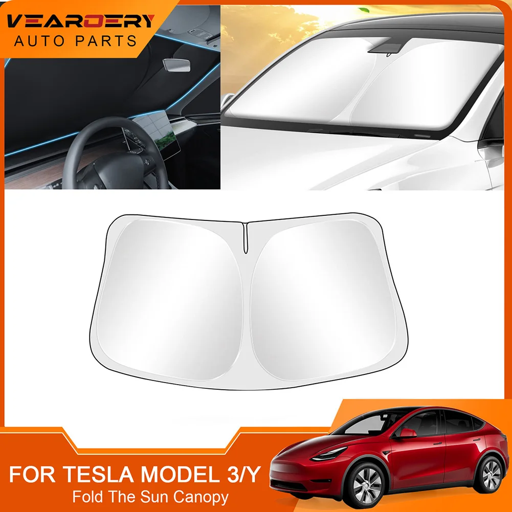 

Car Windshield Sun Shade Covers Visors Auto Front Window Sunscreen Parasol for Tesla Model 3 Y S X Sunshade Accessories