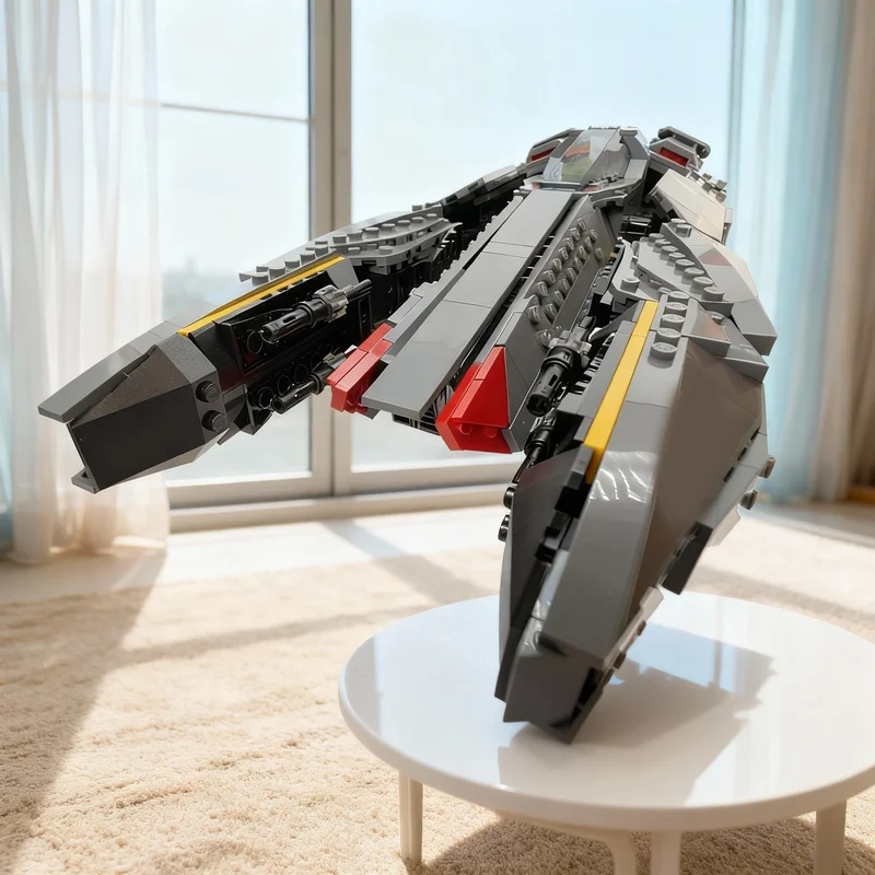 842PCS MOC Futuristic Racing Craft Model Interstellar Adventure Detailed Creative Assembly Blocks Decorative Showcase Toy Gift