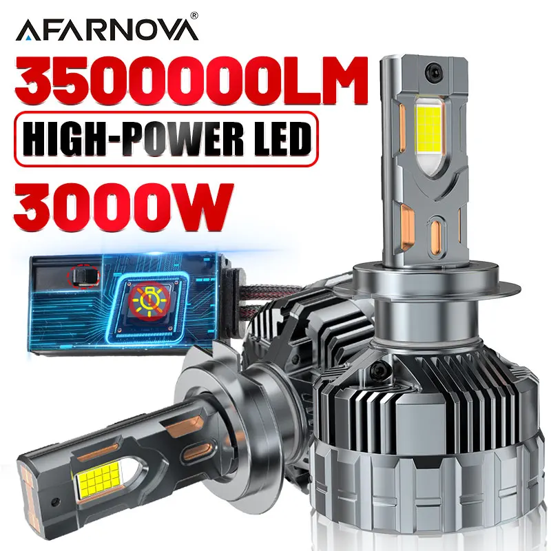 

H7 LED Headlight H11 H4 Led Canbus High power LED 300W 3500000LM Cars Lamp 6 Copper Tube Lamp H1 9005 9006 9012 6000K Car Light