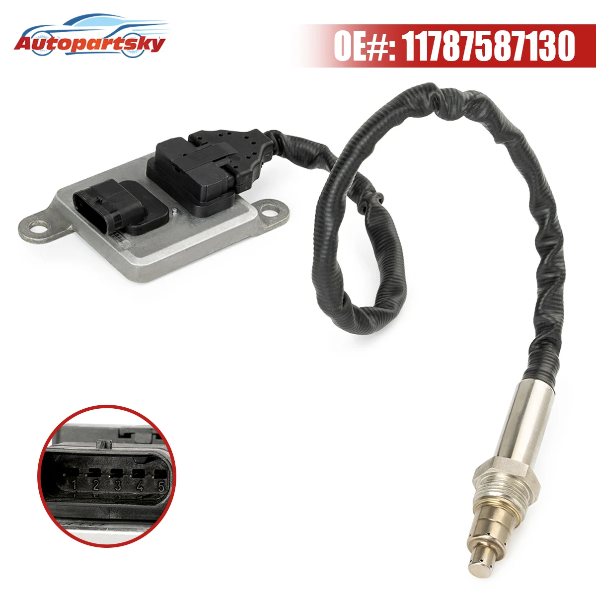 Nitrogen Oxide Nox Sensor 5WK96621K 11787587130 For BMW E81 E82 E87 E88 E90 E91 E92 LCI N43 7580517 11787580517 11787582326